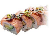 Flamed salmon roll - Hayai Tilburg