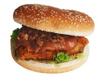 Mega saté chickenburger - Famous Mister Chicken Roosendaal